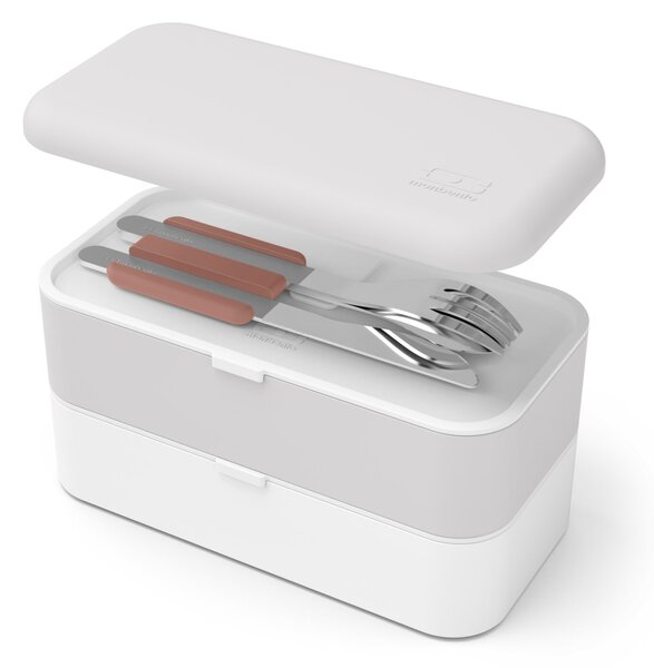 Nerezová sada příborů Monbento Slim Box Pink Moka