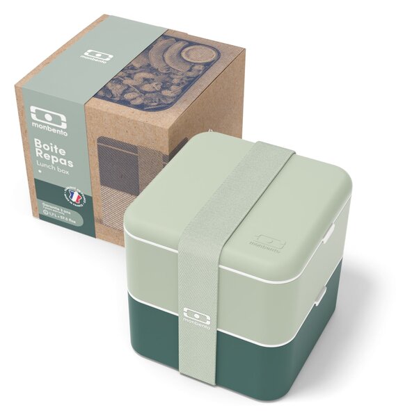 Svačinový box Monbento Square Green Bicolor 1,7 l