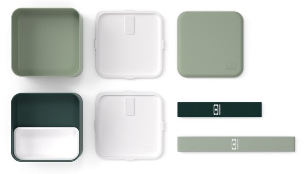 Svačinový box Monbento Square Green Bicolor 1,7 l
