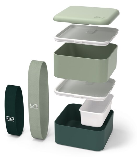 Svačinový box Monbento Square Green Bicolor 1,7 l