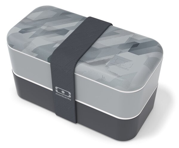 Svačinový box Monbento Original Graphic Grey 1 l