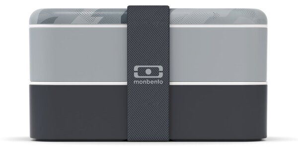 Svačinový box Monbento Original Graphic Grey 1 l