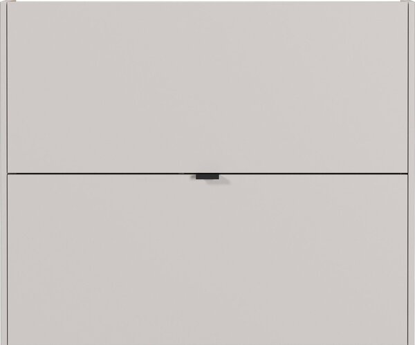 Krémový výklopný/závěsný botník v dekoru dubu 100x83x18 cm Ameca – Germania