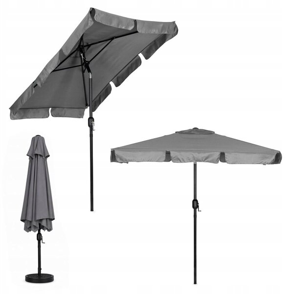 Klasický slunečník MultiGarden šedý 200 x 230 cm