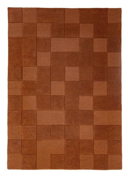 Ručně tkaný vlněný koberec v terakotové barvě 120x170 cm Checkerboard – Flair Rugs