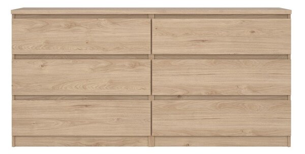 Komoda v dekoru dubu v přírodní barvě 154x76x50 cm Naia – Tvilum