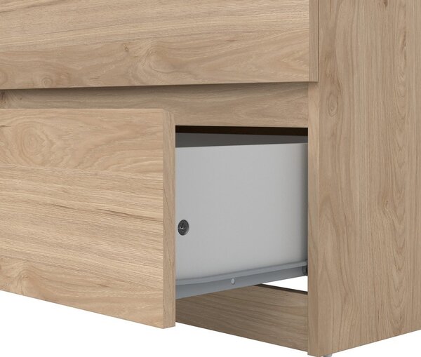 Komoda v dekoru dubu v přírodní barvě 154x76x50 cm Naia – Tvilum
