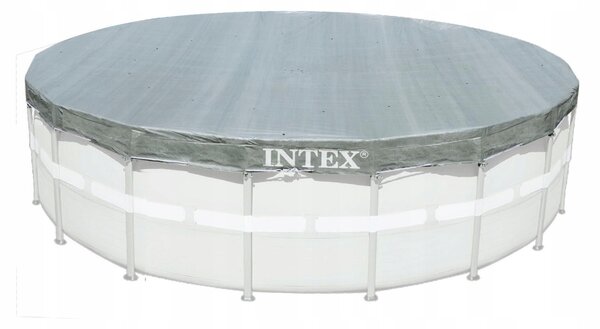 Krycí Plachta na bazén 488 cm INTEX 28040, barva šedá