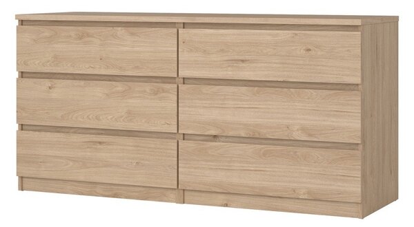Komoda v dekoru dubu v přírodní barvě 154x76x50 cm Naia – Tvilum
