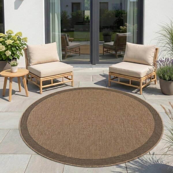 Kulatý vnitřní a venkovní koberec ø 80 cm Timber 1402 – Ayyildiz Carpets