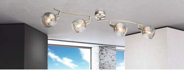Globo 54348-4 ROMAN - Stropní moderní lustr, včetně LED žárovek, 4 x E14 (Stropní lustr s natáčecími rameny)