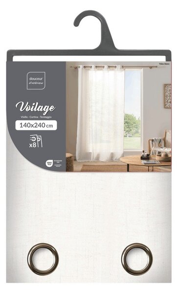 Bílý závěs 140x240 cm Yoko – douceur d'intérieur