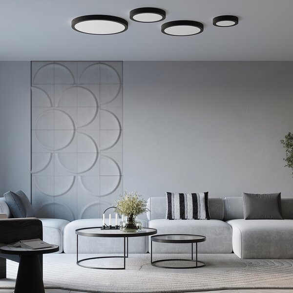 Sollux Lighting Stropní svítidlo ONYX 30 černá LED 3000K