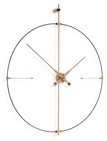 Designové nástěnné hodiny Nomon Bilbao Premium 126cm, dubové-černé