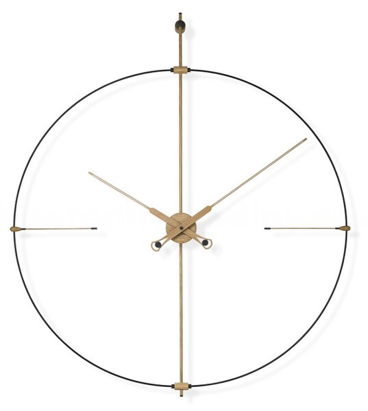 Designové nástěnné hodiny Nomon Bilbao Premium 126cm, dubové-černé