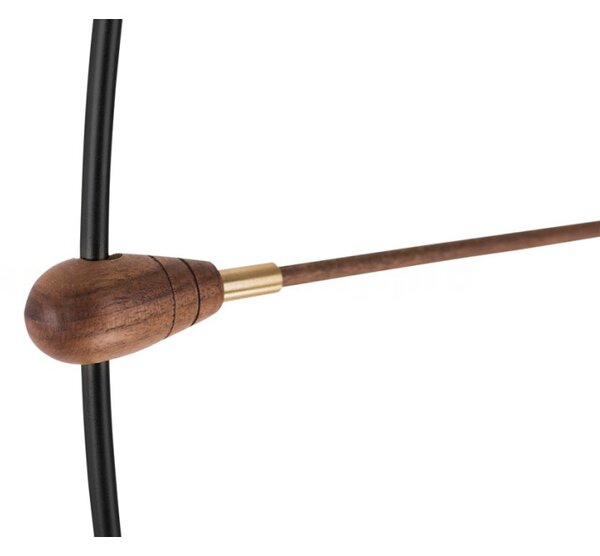 Designové nástěnné hodiny Nomon Bilbao Premium 126cm, ořechové-černé