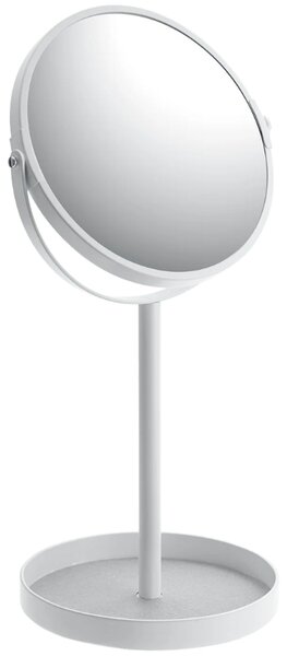 Bílé kovové kosmetické zrcadlo Yamazaki Tower 33 cm