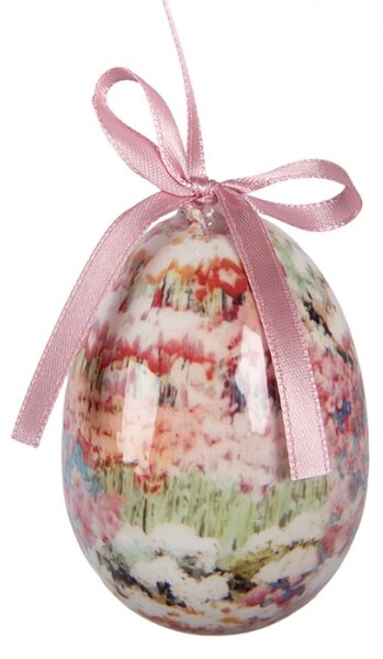Sada 9 závěsných velikonočních vajíček s motivem kytiček Hello Spring – 5x8 cm