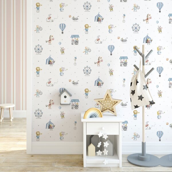 Dětská vliesová tapeta se zvířátky, 971-2, Mika, ICH Wallcoverings
