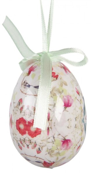 Sada 9 závěsných velikonočních vajíček s motivem kytiček Hello Spring – 5x8 cm