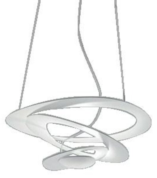 Závěsná svítidlo Artemide, Pirce Micro, stmívatelné, Bílá, Obývací pokoj, Kov, Design
