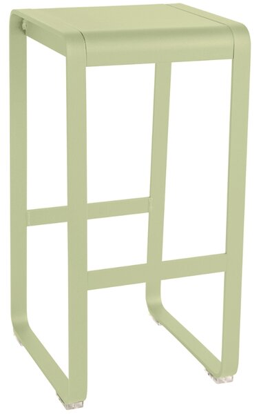 Světle zelená hliníková zahradní barová židle Fermob Bellevie 75 cm