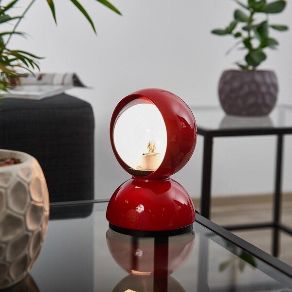 Stolní lampa Artemide, Eclisse, Červená, Obývací pokoj, Kov, Design