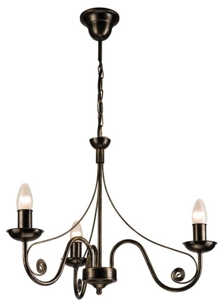 Brilagi - LED Lustr na řetězu STEFANO 3xE14/40W/230V černá patina