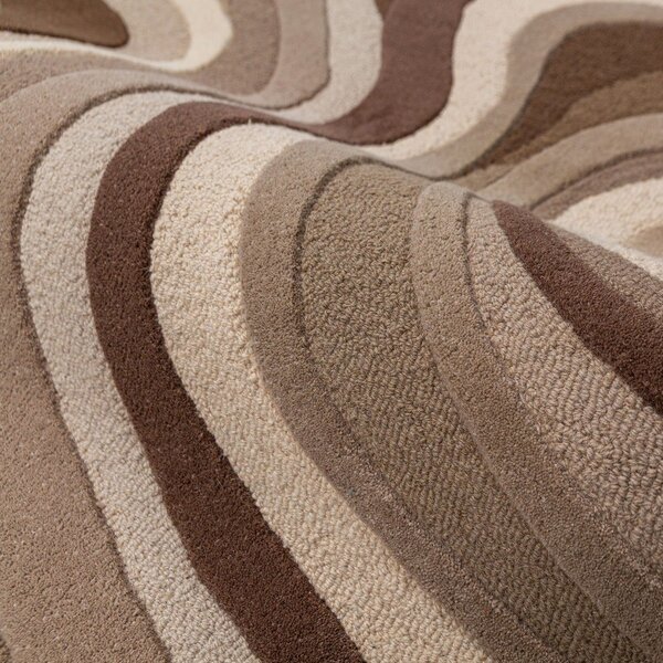 Hnědý/béžový ručně tkaný vlněný koberec 160x230 cm Envy Wool – Flair Rugs