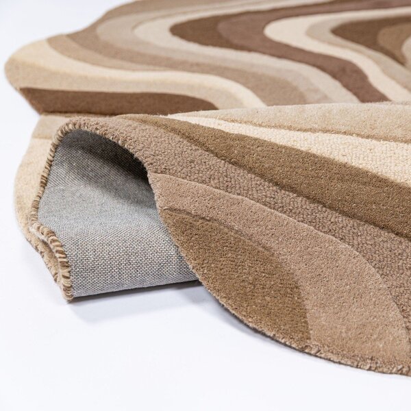 Hnědý/béžový ručně tkaný vlněný koberec 160x230 cm Envy Wool – Flair Rugs