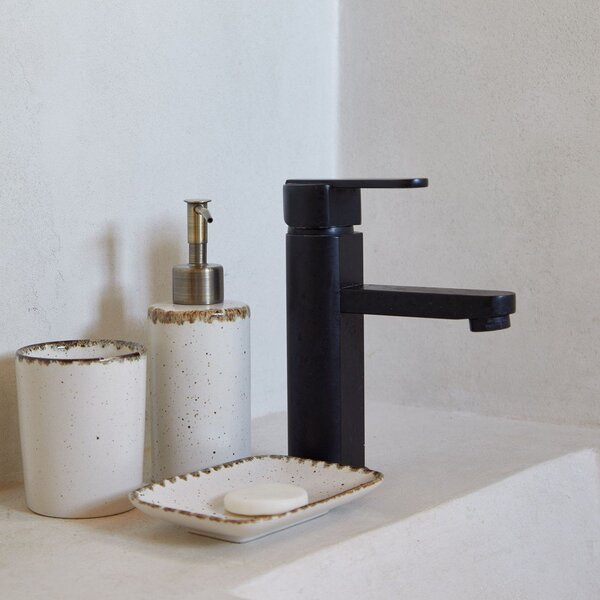 Krémový kameninový dávkovač mýdla Toscana Bath – Casafina