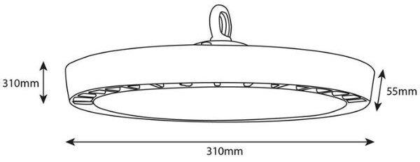 Led průmyslové svítidlo HighBay Avide, 200W, 22000lm, denní 5000K, IP65, ekvivalent 1127W