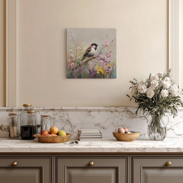 Tištěný obraz na plátně 32x32 cm Sparrow – Styler