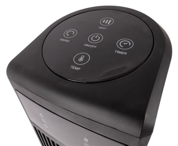 Sloupový teplovzdušný ventilátor 70cm, 2 stupně výkonu, max 2000W, displej, dálkové ovl