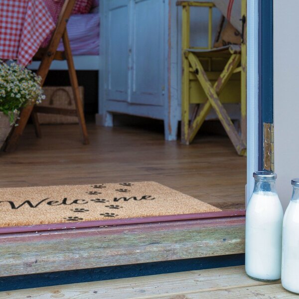Rohožka z kokosového vlákna 60x90 cm Welcome Paws – Artsy Doormats