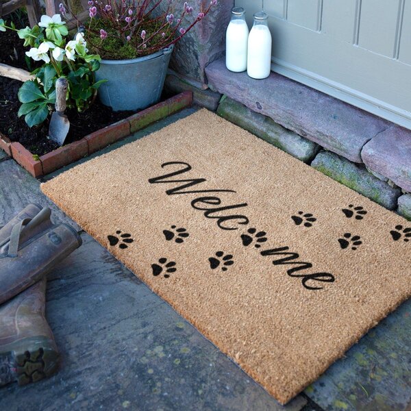 Rohožka z kokosového vlákna 60x90 cm Welcome Paws – Artsy Doormats
