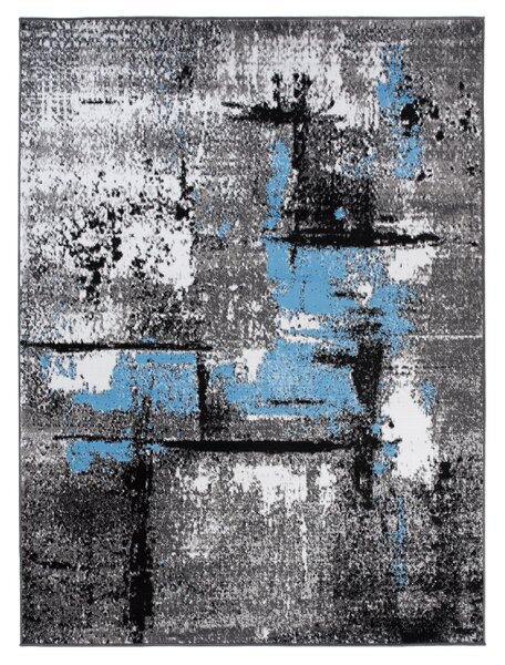 Makro Abra Kusový koberec moderní MAYA Q541B šedý modrý bílý Rozměr: 80x150 cm