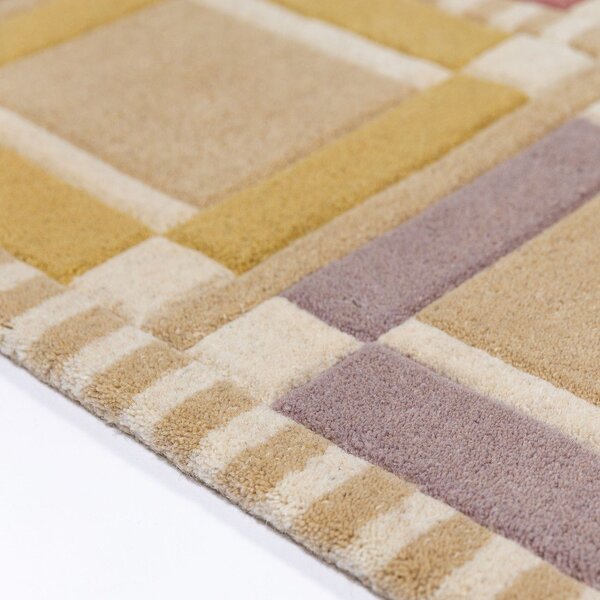 Ručně tkaný vlněný koberec v přírodní barvě 160x230 cm Quadro Wool – Flair Rugs