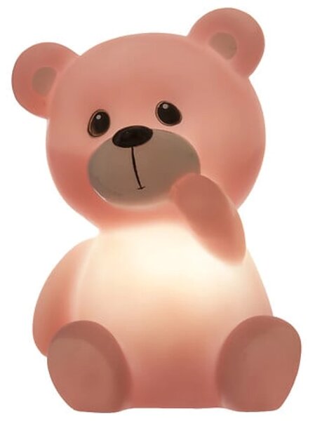 LED dětské noční světlo TEDDY 10x13,5 cm - více barev Barva: Růžová
