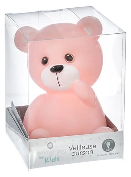 LED dětské noční světlo TEDDY 10x13,5 cm - více barev Barva: Růžová