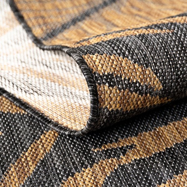 Černý/hnědý vnitřní a venkovní koberec 60x100 cm Mira 1451 – Ayyildiz Carpets