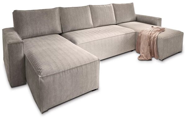 Béžová sedací souprava do U SMART COSARO 295x140 cm