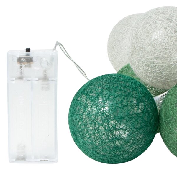 LED světelný řetěz SENZA BALLS 315 cm zelený