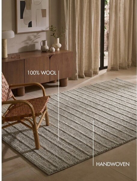 Šedý ručně tkaný vlněný koberec 120x170 cm Camden Parker – Ted Baker