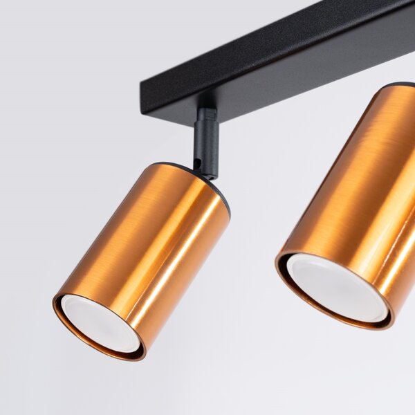Sollux Lighting Stropní svítidlo WINX 2 černá/měděná