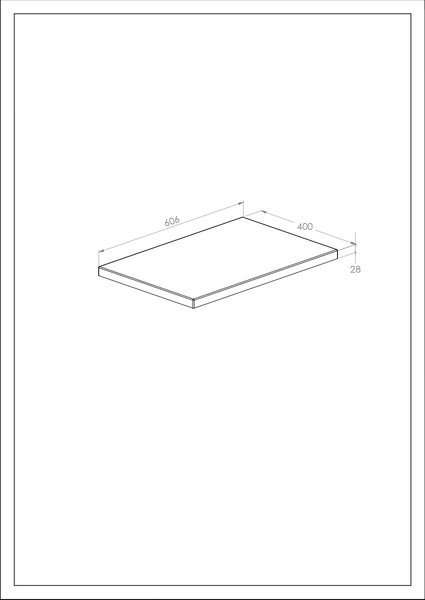 Roca Kwadro deska 60.6x40 cm dub A857963578