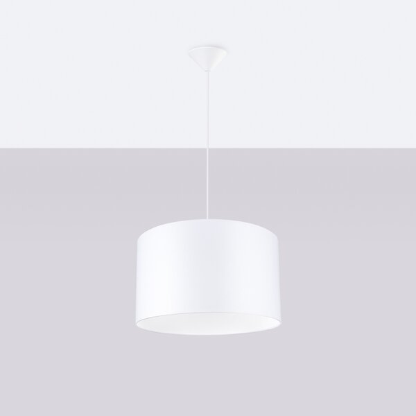 Závěsné svítidlo Nova, 1x bílé textilní stínítko, (fi 40 cm)