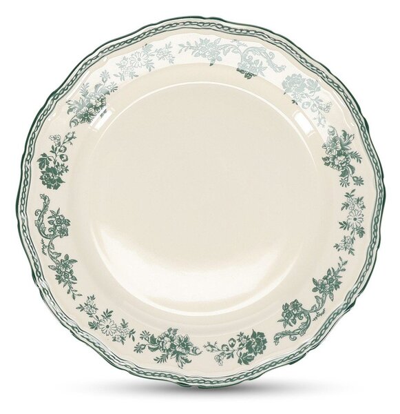 Zelený/slonovinový porcelánový talíř ø 27 cm Cyril – S|P Collection