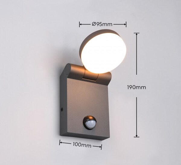 Trio T245569142 LED venkovní nástěnné svítidlo ADOUR | 7W integrovaný LED zdroj | 750lm | 2300+3000+4000K