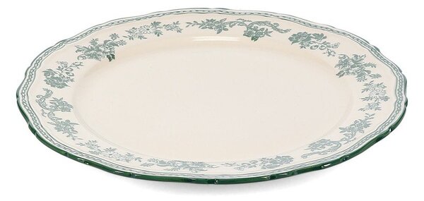 Zelený/slonovinový porcelánový talíř ø 27 cm Cyril – S|P Collection